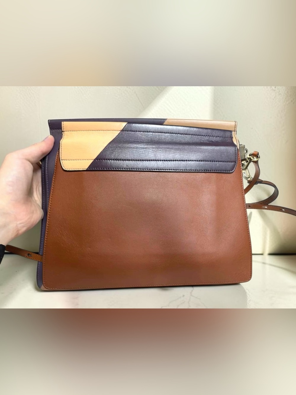 SOLD! Authentic Chloé Faye Colorblock Leather Crossbody Shoulder Bag - Picture 3 of 15